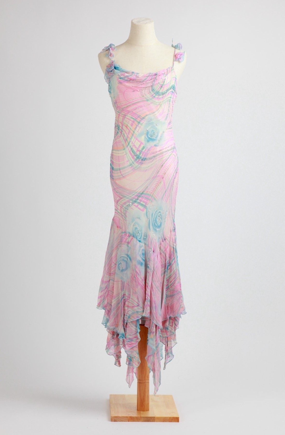 Diane Freis - Whimsical Floral pink Teal Diane Freis Dress